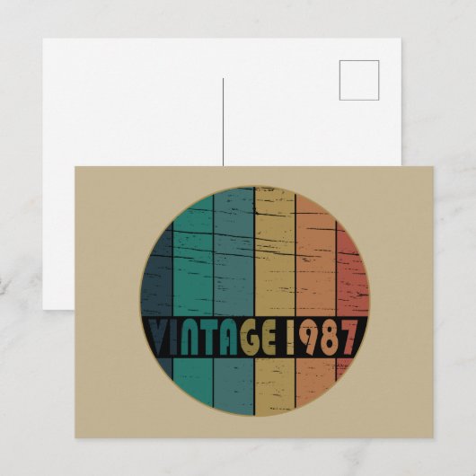 Geboren in 1987  verjaardagscadeau feestdagenkaart (Voorkant / Achterkant)