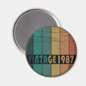 Geboren in 1987 verjaardagscadeau magneet (Voorkant / Achterkant)