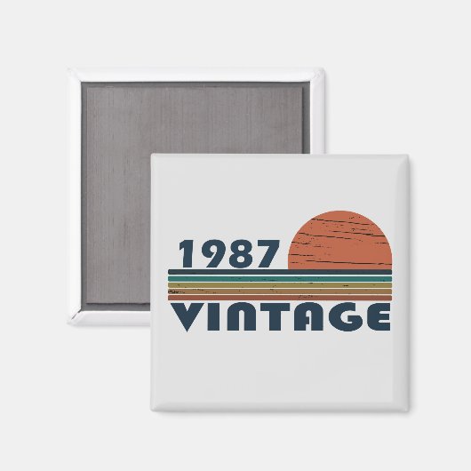 Geboren in 1987  verjaardagscadeau magneet (Voorkant / Achterkant)