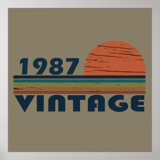 Geboren in 1987  verjaardagscadeau poster (Voorkant)