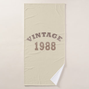 Geboren in 1988 elegante moderne vintage verjaarda badhanddoek