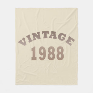 Geboren in 1988 elegante moderne vintage verjaarda fleece deken