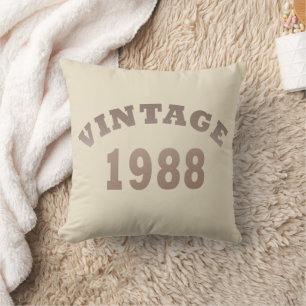 Geboren in 1988 elegante moderne vintage verjaarda kussen