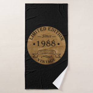geboren in 1988 verjaardag badhanddoek