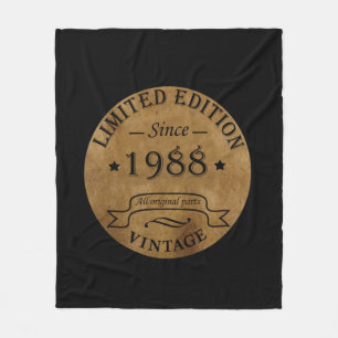 geboren in 1988  verjaardag fleece deken