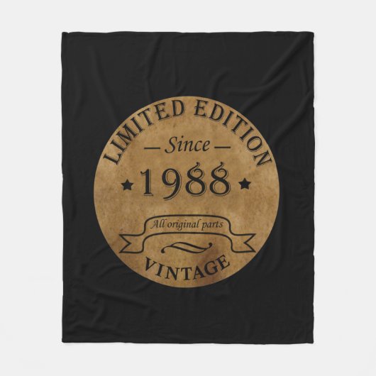 geboren in 1988  verjaardag fleece deken (Voorkant)