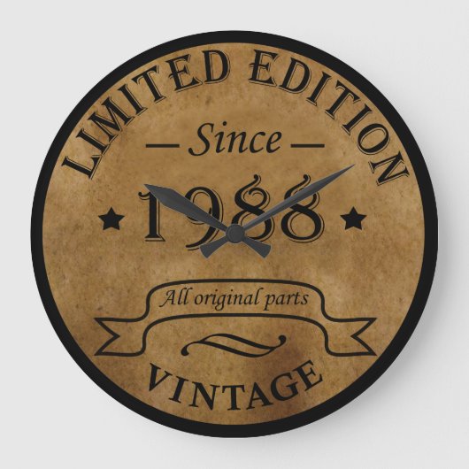 geboren in 1988 verjaardag grote klok (Voorkant)