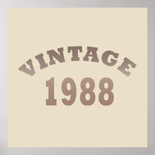 geboren in 1988  verjaardag poster