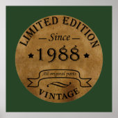 geboren in 1988  verjaardag poster (Voorkant)