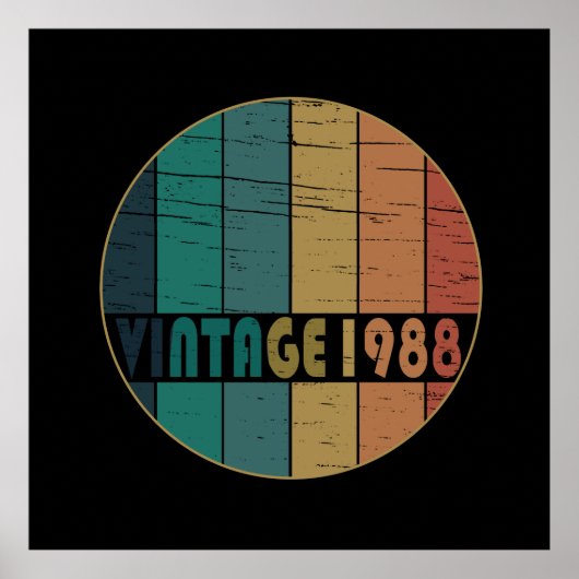 geboren in 1988 verjaardag poster (Voorkant)