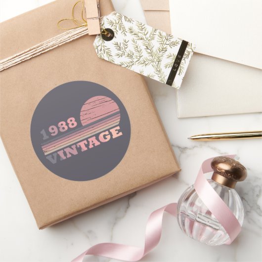 geboren in 1988  verjaardag ronde sticker (Geschenken)