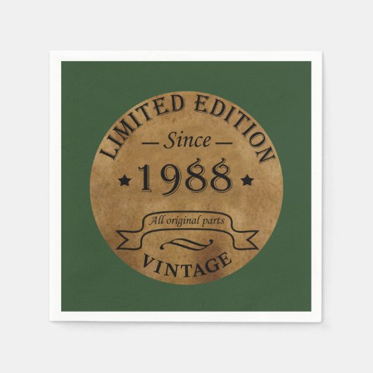 geboren in 1988  verjaardag servet (Voorkant)