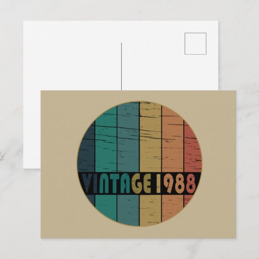 Geboren in 1988  verjaardagscadeau feestdagenkaart (Voorkant / Achterkant)