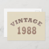 Geboren in 1988 verjaardagscadeau feestdagenkaart (Voorkant / Achterkant)