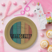 Geboren in 1988  verjaardagscadeau papieren bordje (Feest)