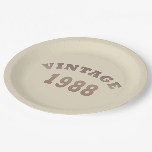 Geboren in 1988  verjaardagscadeau papieren bordje (Gekanteld)