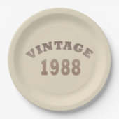 Geboren in 1988  verjaardagscadeau papieren bordje (Voorkant)