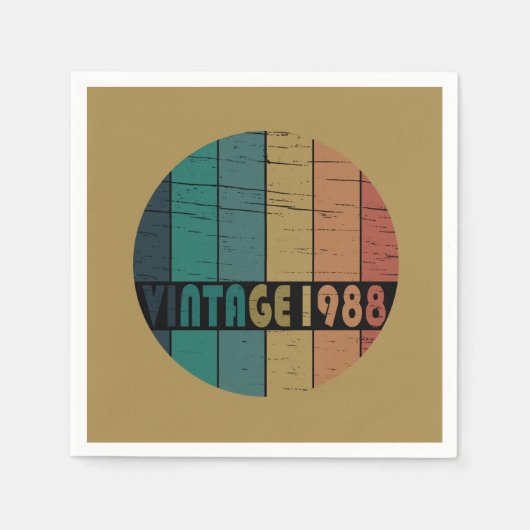 Geboren in 1988 verjaardagscadeau servet (Voorkant)