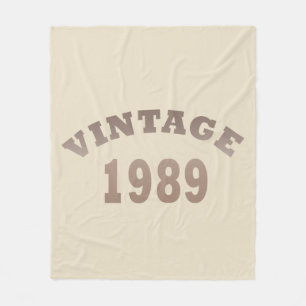 Geboren in 1989 elegante moderne vintage verjaarda fleece deken