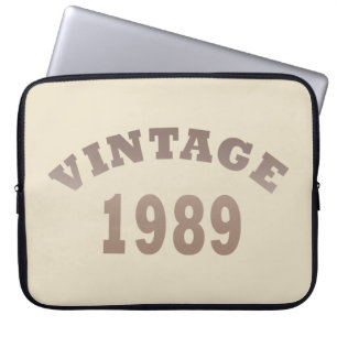 Geboren in 1989 elegante moderne vintage verjaarda laptop sleeve