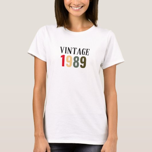 Geboren in 1989 t-shirt (Voorkant)