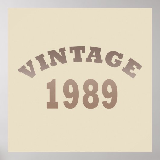 geboren in 1989 verjaardag poster (Voorkant)