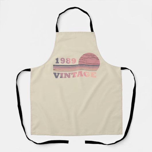 geboren in 1989 verjaardag schort (Voorkant)