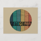 Geboren in 1989  verjaardagscadeau feestdagenkaart (Voorkant)