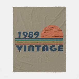 Geboren in 1989  verjaardagscadeau fleece deken