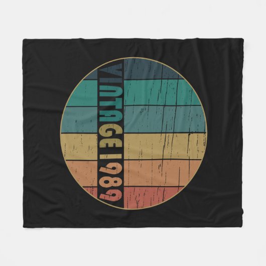 Geboren in 1989 verjaardagscadeau fleece deken (Voorkant (Horizontaal))