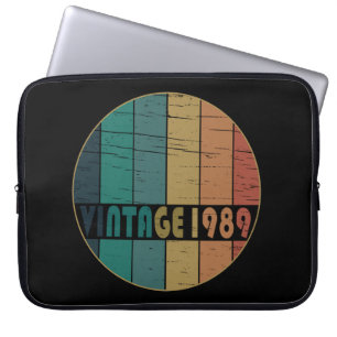 Geboren in 1989 verjaardagscadeau laptop sleeve