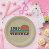 Geboren in 1989 verjaardagscadeau papieren bordje (Feest)