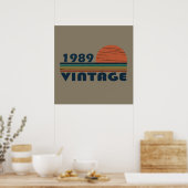Geboren in 1989 verjaardagscadeau poster (Keuken)