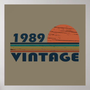 Geboren in 1989  verjaardagscadeau poster