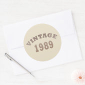 Geboren in 1989  verjaardagscadeau ronde sticker (Envelop)