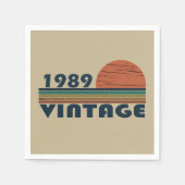 Geboren in 1989  verjaardagscadeau servet (Voorkant)