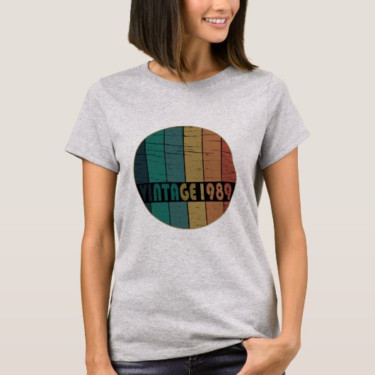 Geboren in 1989  verjaardagscadeau t-shirt (Voorkant)