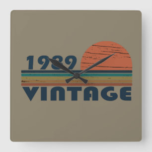 Geboren in 1989 verjaardagscadeau vierkante klok