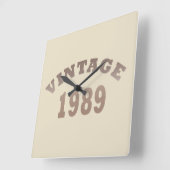 Geboren in 1989  verjaardagscadeau vierkante klok (Hoek)