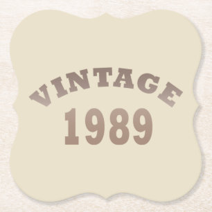 Geboren in 1989 verjaardagsfeestje kartonnen onderzetters