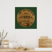 geboren in 1989 vintage verjaardag poster (Keuken)