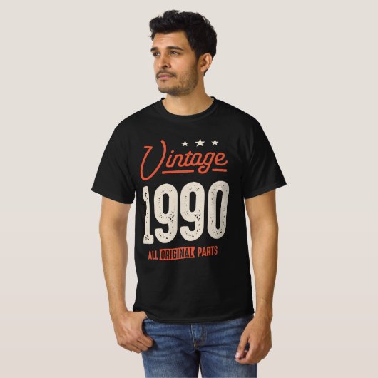  geboren in 1990 - 32e verjaardag Retro Classic T-shirt (Voorkant volledig)