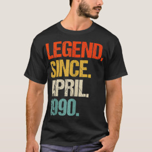 Geboren in 1990 34 jaar oud Made in 1990 34th Birt T-shirt