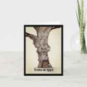 Geboren in 1990, Birthday Fun Facts Kaart (Voorkant)