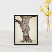 Geboren in 1990, Birthday Fun Facts Kaart (Gele Bloem)