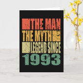 Geboren in 1990 Het Man De Mythe Verjaardag Kaart (Gele Bloem)