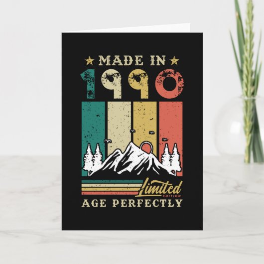 Geboren in 1990 verjaardag kaart (Voorkant)