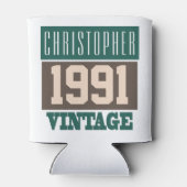 Geboren in 1991 met Christelijke naam op een Blikjeskoeler (Achterkant)