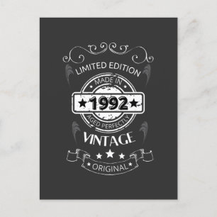 Geboren in 1992 briefkaart