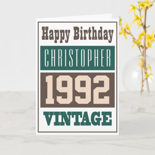 Geboren in 1992 Greetings Kaart